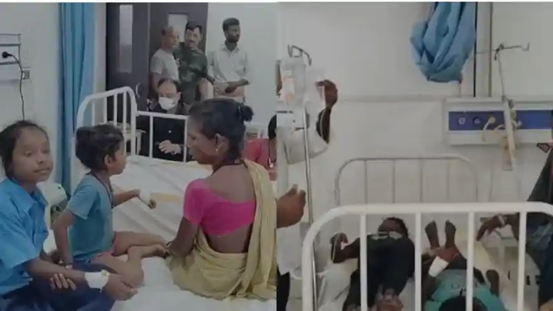 मिड डे मील खाने के बाद एक दर्जन से अधिक बच्चे बीमार, पेट दर्द और उल्टी के बाद अस्पताल में कराया गया भर्ती