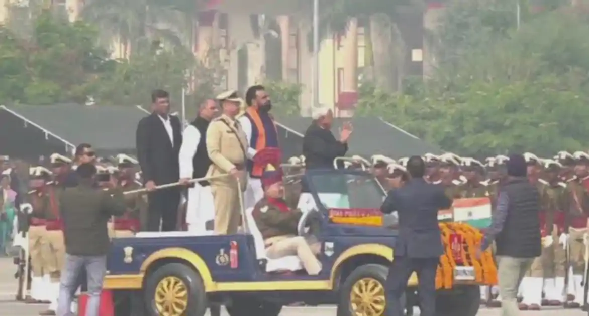 मुख्यमंत्री बिहार पुलिस अकादमी, राजगीर में प्रशिक्षु पुलिस अवर निरीक्षक के दीक्षांत परेड समारोह में हुए