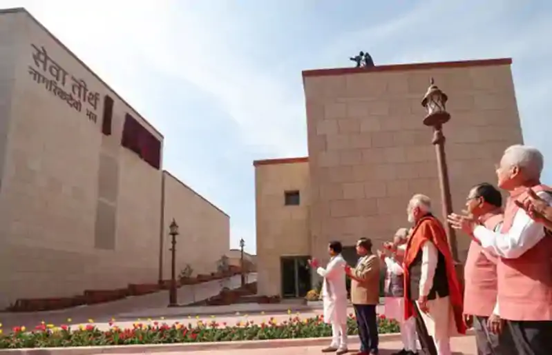 साउथ ब्लॉक का 78 साल पुराना अध्याय खत्म! ‘सेवा तीर्थ’ में शिफ्ट हुआ PMO, प्रधानमंत्री ने किया नए कॉम्प्लेक्स का उद्घाटन साउथ ब्लॉक का 78 साल पुराना अध्याय खत्म! ‘सेवा तीर्थ’ में शिफ्ट हुआ PMO, प्रधानमंत्री ने किया नए कॉम्प्लेक्स का उद्घाटन