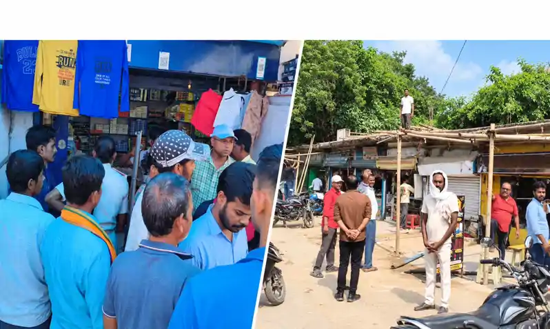 दुर्गा पूजा से पहले नगर परिषद का एक्शन, बुलडोजर से हटाया सड़क किनारे का अतिक्रमण, दुकानदारों में हड़कंप दुर्गा पूजा से पहले नगर परिषद का एक्शन, बुलडोजर से हटाया सड़क किनारे का अतिक्रमण, दुकानदारों में हड़कंप