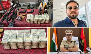 भू-माफिया के ठिकाने पर पुलिस की बड़ी छापेमारी, 27 लाख कैश व हथियार बरामद भू-माफिया के ठिकाने पर पुलिस की बड़ी छापेमारी, 27 लाख कैश व हथियार बरामद