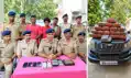 गांजा तस्करी का बड़ा खुलासा, लग्जरी कार से 17 पैकेट गांजा बरामद, नाजिम समेत 3 गिरफ्तार