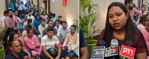  नियोजन की आस में उम्र निकल रही, अप्रेंटिस किए विस्थापितों ने डीसी कार्यालय के गेट पर दिया धरना 