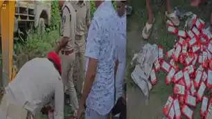 मोतिहारी: थाना परिसर में बड़ी मात्रा में जब्त देसी-विदेशी शराब नष्ट, पुलिस का एक्शन जारी 