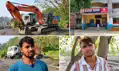 महुआर गांव के एस पौंड में बदमाशों का उत्पात, पोकलेन में तोड़फोड़ और उखाड़ी झोपड़ी