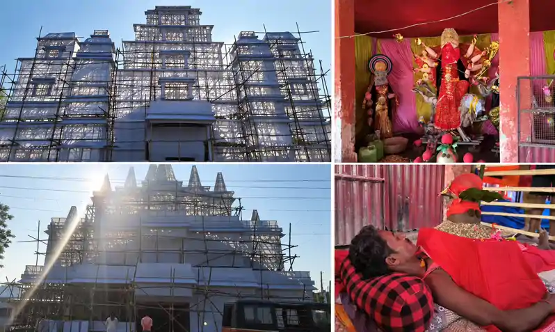 दुर्गा पूजा की धूम, छतौनी में कर्नाटक के विष्णु मंदिर तो बड़ा बरियारपुर में बनारस के हनुमान मंदिर जैसा बनेगा भव्य पंडाल