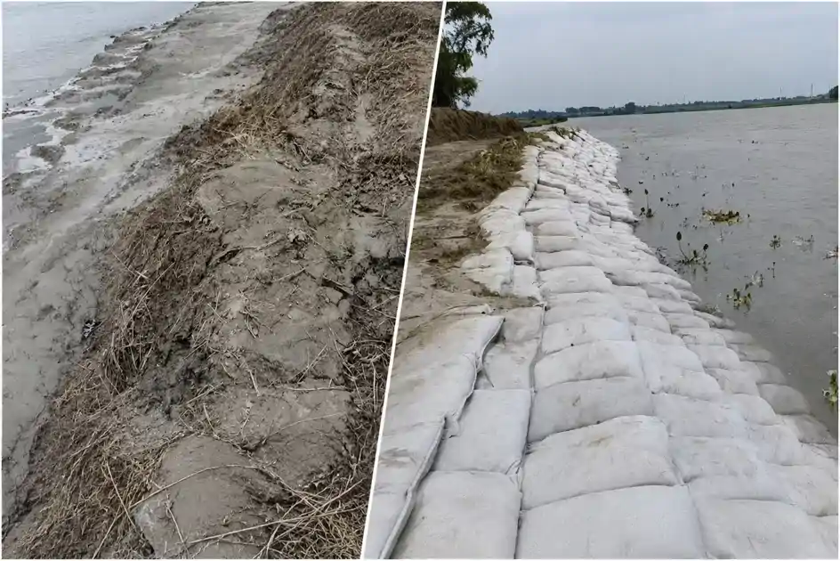 मोतिहारी: बाढ़ से पहले दरकने लगा बांध, करोड़ों की योजना पर लापरवाही, किसानों में दहशत