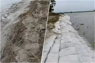 मोतिहारी: बाढ़ से पहले दरकने लगा बांध, करोड़ों की योजना पर लापरवाही, किसानों में दहशत