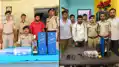 शराब माफिया के ठिकाने पर छापेमारी, पिस्टल-गोली, विदेशी शराब और कैश बरामद
