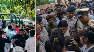 बाघ के हमले में किसान की मौत, ग्रामीणों ने सड़क जाम कर किया हंगामा बाघ के हमले में किसान की मौत, ग्रामीणों ने सड़क जाम कर किया हंगामा