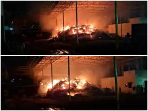 भागलपुर के गौशाला प्रांगण में लगी भीषण आग, चार दमकल की गाड़ियां पहुंची 