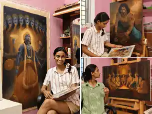 आठ साल की उम्र से थाम रखी है कूची, अब महाभारत के आठ चित्रों में उकेरेगी पौराणिक कथाएं