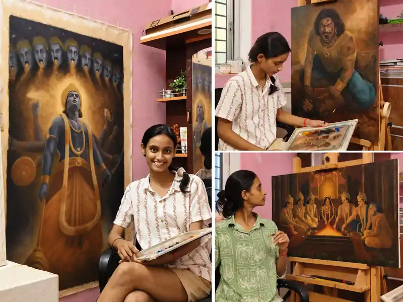 आठ साल की उम्र से थाम रखी है कूची, अब महाभारत के आठ चित्रों में उकेरेगी पौराणिक कथाएं आठ साल की उम्र से थाम रखी है कूची, अब महाभारत के आठ चित्रों में उकेरेगी पौराणिक कथाएं