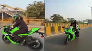 कावासाकी निंजा पर सवार तेज प्रताप का धांसू अंदाज, धूम जैसी एंट्री ने सोशल मीडिया पर मचाया तहलका