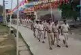 दुर्गापूजा को लेकर पुलिस का फ्लैग मार्च, सुरक्षा व्यवस्था को लेकर प्रशासन सतर्क