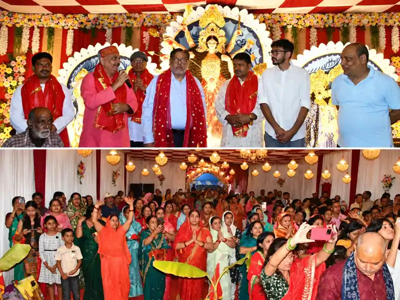 डोरंडा के 'छप्पन सेठ' पंडाल का भव्य आगाज, दक्षिणेश्वर काली मंदिर के स्वरूप ने मोहा मन