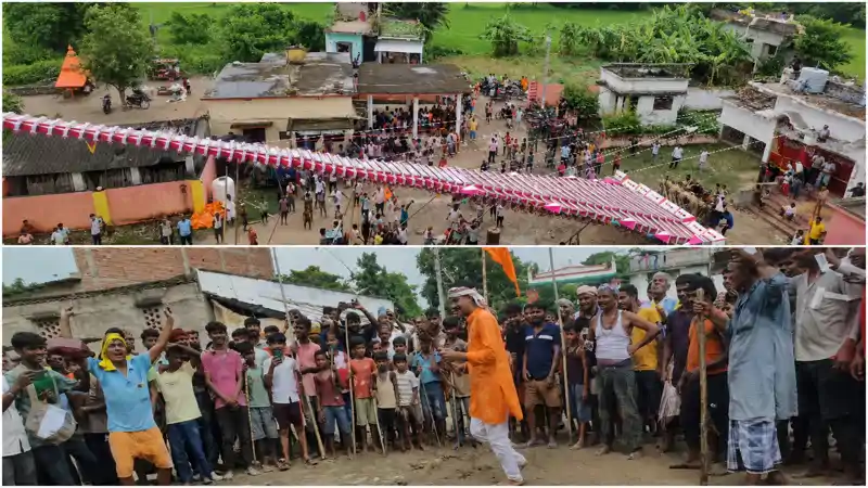मोतिहारी में 138 फीट का महावीरी झंडा बना आकर्षण का केंद्र, हिंदू-मुस्लिम समेत सभी वर्गों के लोग शामिल 