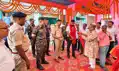 हैदरनगर के दुर्गा पूजा पंडालों का DC और SP ने किया निरीक्षण