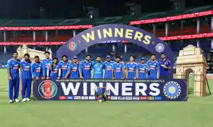 IND vs AFG : टीम इंडिया ने सीरीज की अपने नाम, अभिषेक ने खेली शानदार शतकीय पारी IND vs AFG : टीम इंडिया ने सीरीज की अपने नाम, अभिषेक ने खेली शानदार शतकीय पारी