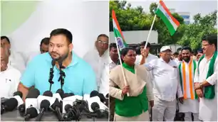 पटना में तेजस्वी यादव का शक्ति प्रदर्शन, 5 KM मार्च से सरकार को घेरेंगे, लालू यादव भी साथ, हजारों की भीड़ पटना में तेजस्वी यादव का शक्ति प्रदर्शन, 5 KM मार्च से सरकार को घेरेंगे, लालू यादव भी साथ, हजारों की भीड़