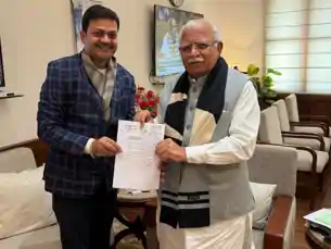 महुआ के विकास को मिलेगी नई रफ्तार: मंत्री संजय सिंह ने खट्टर से पावर ग्रिड उपकेन्द्र की रखी मांग