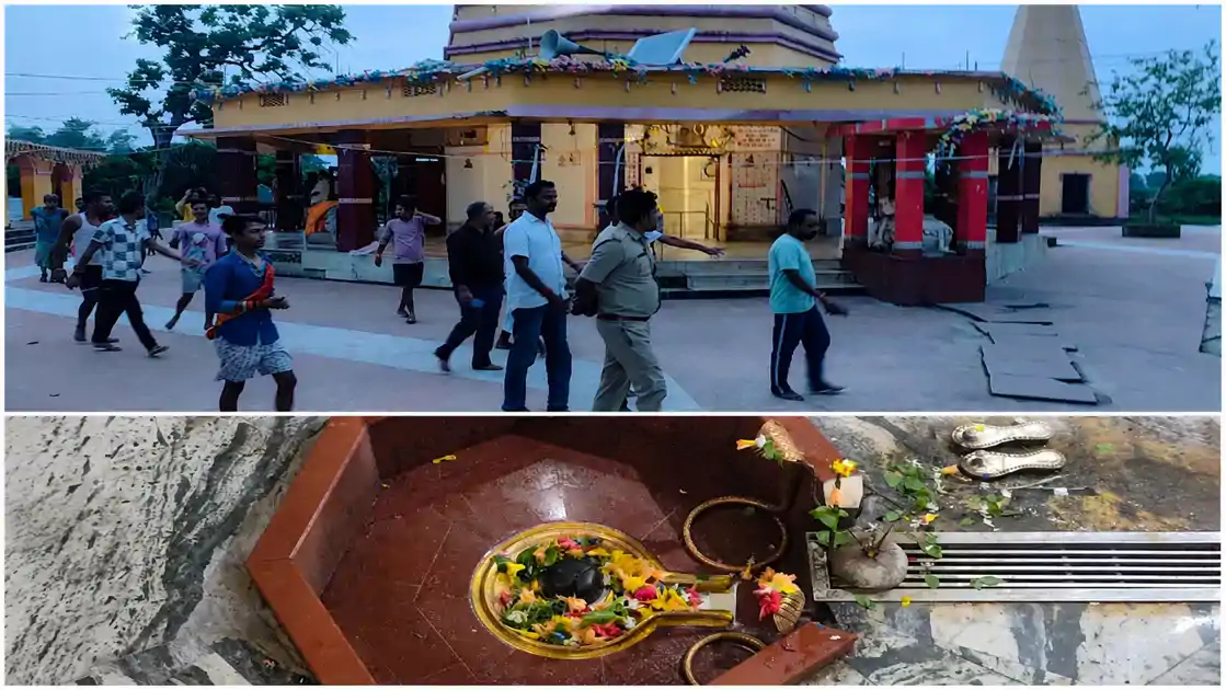 सुपौल में दिनदहाड़े तिलहेश्वरनाथ मंदिर से चोरी, CCTV की निगरानी में चांदी का मेठ ले गया चोर