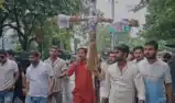 नीट छात्र लाठीचार्ज मामला: एनएसयूआइ का केंद्र सरकार के खिलाफ जोरदार प्रदर्शन