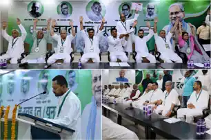 नीतीश कुमार पहुंचे प्रदेश कार्यालय, निशांत के हाथों में जेडीयू की कमान, ललन सिंह और संजय झा का ऐलान