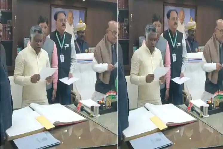 घाटशिला : नवनिर्वाचित विधायक सोमेश सोरेन ने ली शपथ, क्षेत्र के विकास को बताया प्राथमिकता 