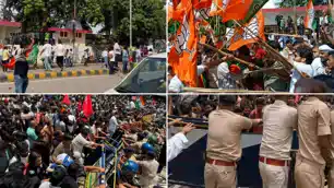 पटना बना रणक्षेत्र, छात्र-पुलिस भिड़े, बीजेपी-कांग्रेस में जमकर लाठी-डंडे चले, ईंट-पत्थर की बारिश पटना बना रणक्षेत्र, छात्र-पुलिस भिड़े, बीजेपी-कांग्रेस में जमकर लाठी-डंडे चले, ईंट-पत्थर की बारिश