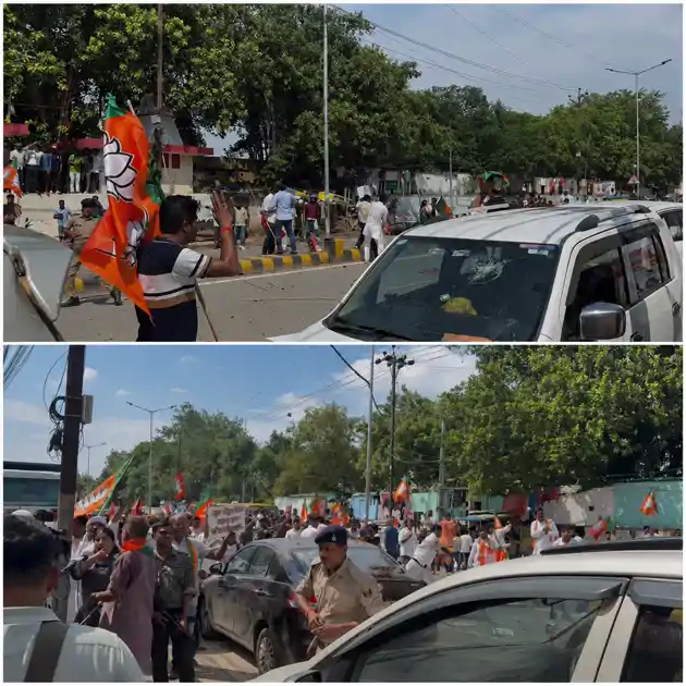 पटना में भारी बवाल, बीजेपी और कांग्रेस में जमकर चले लाठी, डंडे और पत्थर