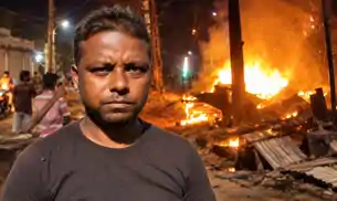 शॉर्ट सर्किट से 5 फूस के घर जलकर राख, करीब 15 लाख की संपत्ति का नुकसान