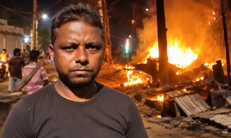 शॉर्ट सर्किट से 5 फूस के घर जलकर राख, करीब 15 लाख की संपत्ति का नुकसान शॉर्ट सर्किट से 5 फूस के घर जलकर राख, करीब 15 लाख की संपत्ति का नुकसान