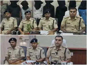 धनबाद पुलिस का बड़ा एक्शन, 7 अपराधी गिरफ्तार, कट्टा-जिंदा गोली और चोरी की बाइक बरामद