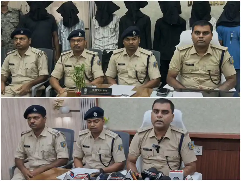 धनबाद पुलिस का बड़ा एक्शन, 7 अपराधी गिरफ्तार, कट्टा-जिंदा गोली और चोरी की बाइक बरामद धनबाद पुलिस का बड़ा एक्शन, 7 अपराधी गिरफ्तार, कट्टा-जिंदा गोली और चोरी की बाइक बरामद