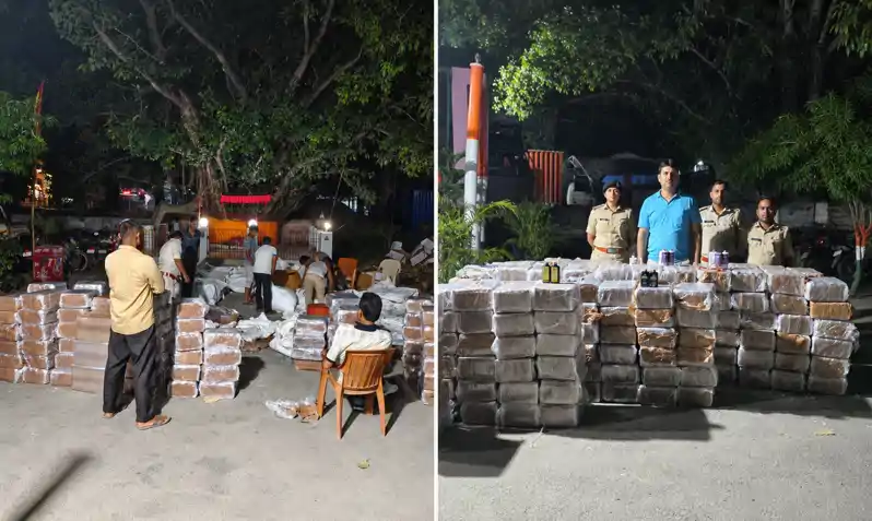 MLC चुनाव से पहले शराब माफिया पर पुलिस का बड़ा प्रहार, कपड़ा व कंबल गोदाम से 210 कार्टन विदेशी शराब बरामद MLC चुनाव से पहले शराब माफिया पर पुलिस का बड़ा प्रहार, कपड़ा व कंबल गोदाम से 210 कार्टन विदेशी शराब बरामद