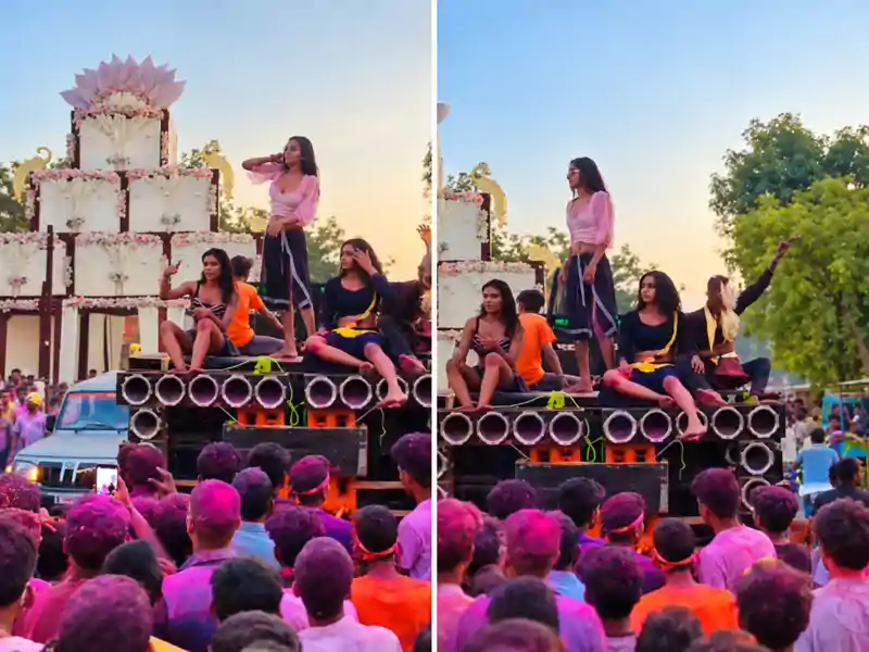 मां दुर्गा की विदाई में आस्था पर भारी पड़ा शोर! कथित अश्लील डांस और पुलिस की भूमिका पर उठे सवाल