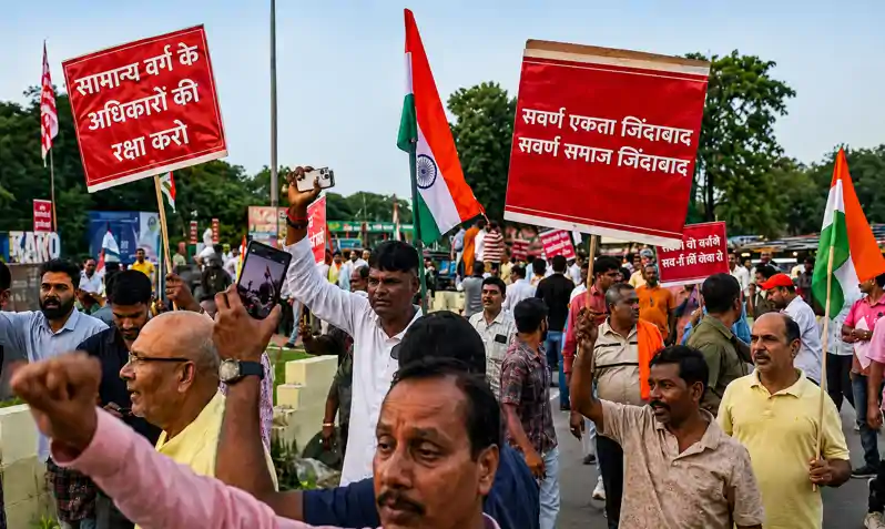 यूजीसी रोल बैक, सवर्ण समाज ने किया प्रदर्शन