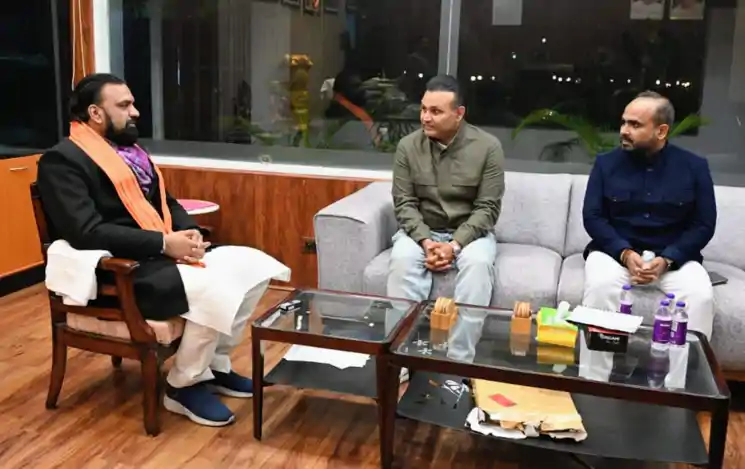 वीरेंद्र सहवाग और सम्राट चौधरी की मुलाकात.. सोशल मीडिया पर बिहार क्रिकेट के ब्रांड एंबेसडर बनाने की उठी मांग?