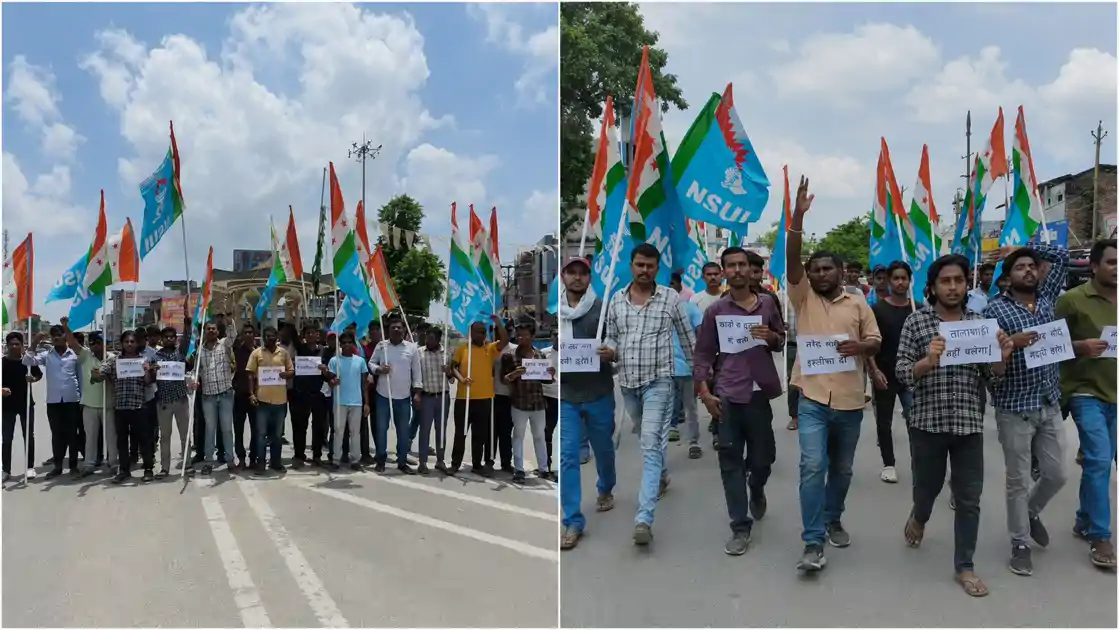 जंतर-मंतर और पटना में छात्रों पर कार्रवाई के विरोध में NSUI का प्रतिरोध मार्च, शिक्षा मंत्री के इस्तीफे की मांग