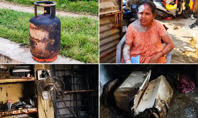 गैस लीक होने के कारण अचानक लगी आग, क्वार्टर में रखे घरेलू सामान जलकर खाक गैस लीक होने के कारण अचानक लगी आग, क्वार्टर में रखे घरेलू सामान जलकर खाक