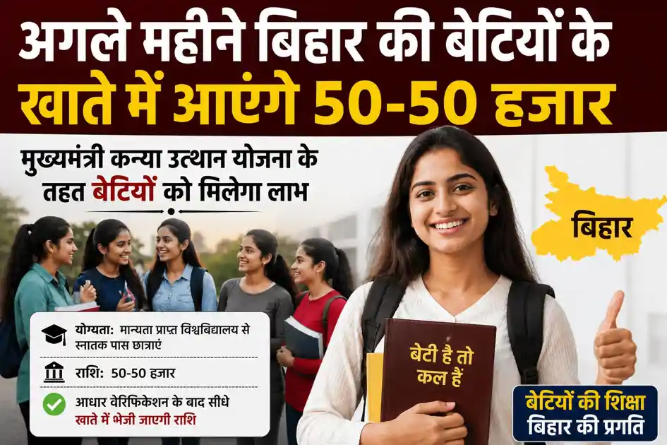 अगले महीने बिहार की बेटियों के खाते में आएंगे 50-50 हजार रुपये, शिक्षा विभाग के ऐलान से छात्राओं में जश्न 