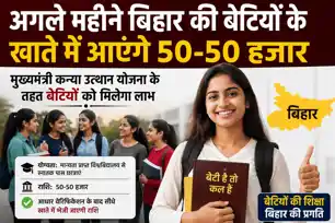 अगले महीने बिहार की बेटियों के खाते में आएंगे 50-50 हजार रुपये, शिक्षा विभाग के ऐलान से छात्राओं में जश्न 