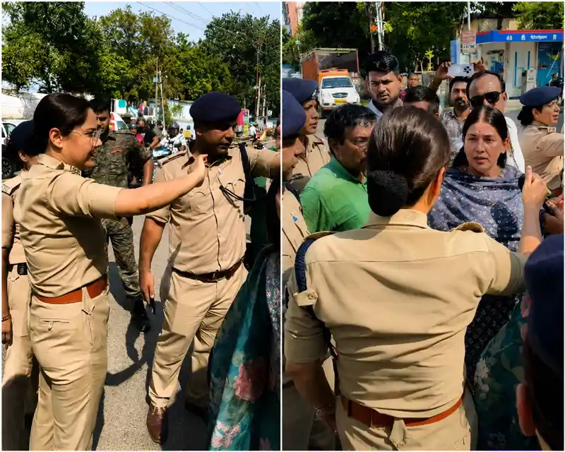 भाजपा MLC और पटना ASP आपस में ही भिड़ गई, हाथ पकड़कर...वीडियो वायरल 