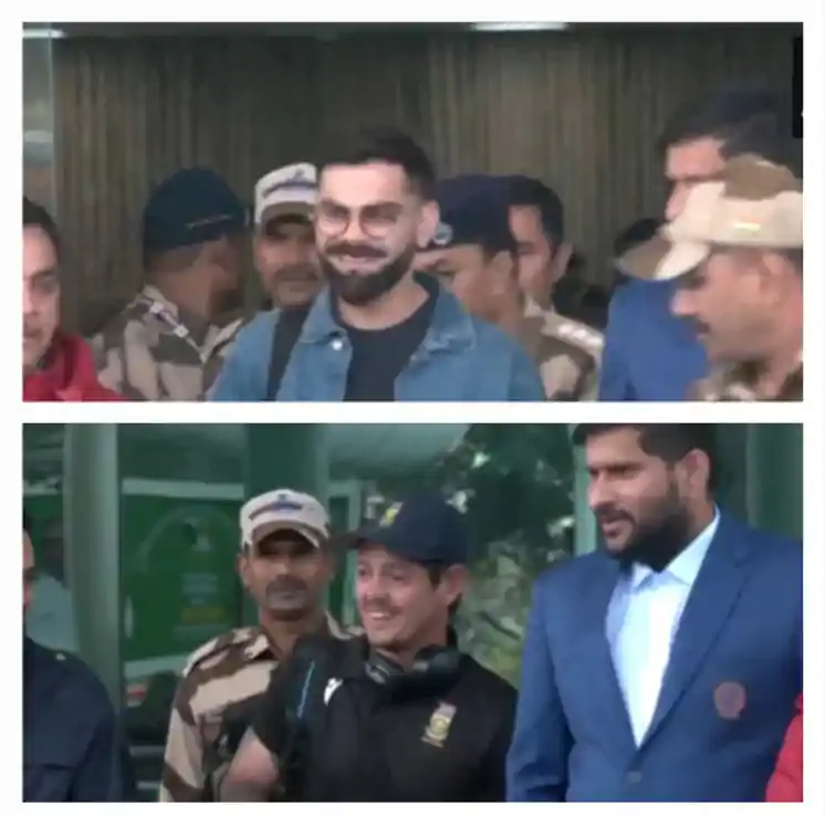 भारत–दक्षिण अफ्रीका वनडे से पहले रांची पहुंचे कोहली और डी कॉक 