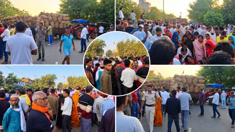 कार की टक्कर से व्यापारी की मौत, आक्रोशित लोगों ने जीटी रोड किया जाम कार की टक्कर से व्यापारी की मौत, आक्रोशित लोगों ने जीटी रोड किया जाम