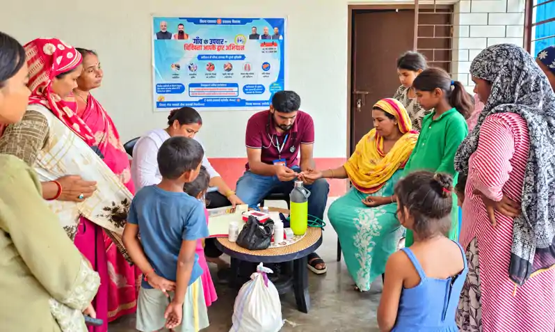 नदी पार बसे गांवों में पहुंची स्वास्थ्य सेवा, जांच के साथ लौटी भरोसे की रोशनी