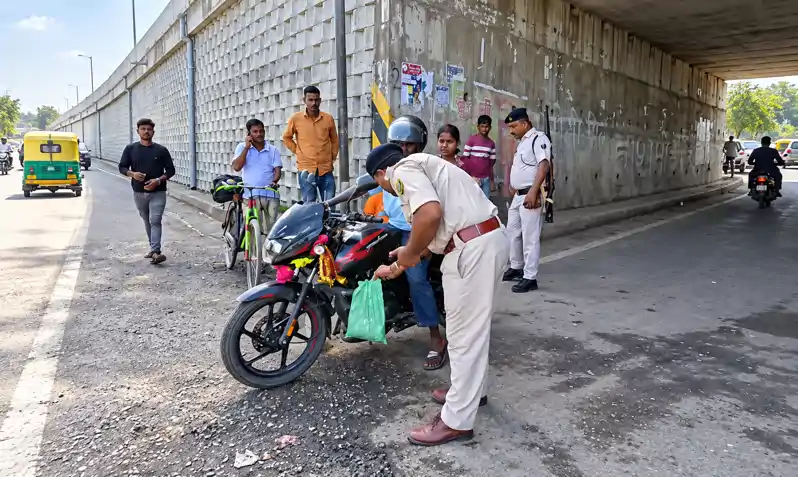 साबोडांग चौक पर सुखानी पुलिस द्वारा चलाया गया सघन वाहन जांच अभियान