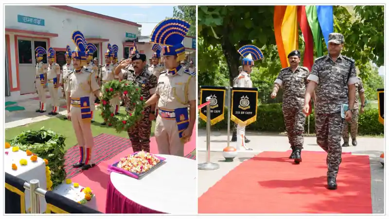 सीआरपीएफ का 88वां स्थापना दिवस धूमधाम से मनाया गया, 215 बटालियन में शहीदों को श्रद्धांजलि