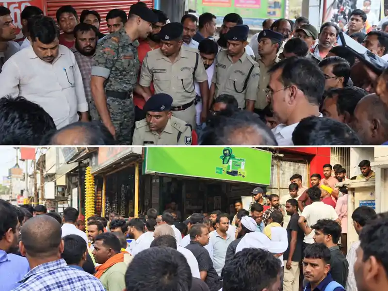 दिनदहाड़े हथियार के बल पर बड़ी लूट! SP मिस्टर राज मौके पर दिनदहाड़े हथियार के बल पर बड़ी लूट! SP मिस्टर राज मौके पर